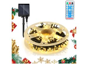 9412302787045 - 50M 500 led Solar Lichterkette IP44 8 Modi Innen Außen WeihnachtenParty Garten Hochzeit Wasserdicht Beleuchtung Deko Warmweiß - Hengda