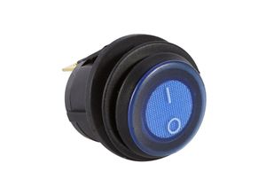 9412349234229 - Aougo - Großer Wipp-Lichtschalter 12 v LED-Punktlicht Auto Boot runder Wippschalter ein aus SPST-Schalter Blau