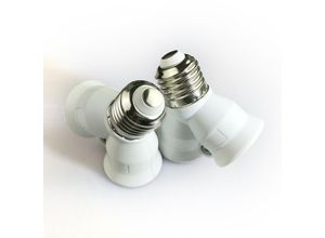 9412349237312 - Aougo - E27-Sockelkonverter 2-in-1-Sockeladapter von 2 Adaptern für LED-Leuchtmittel und Glühlampen sowie Kompaktleuchtstofflampen [Energieklasse a+]