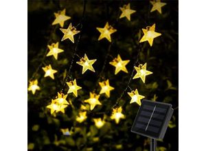 9412349243986 - Solar-Lichterkette für den Außenbereich 30 LEDs Stern-Solar-Lichterkette 8 Modi wasserdichte Außendekoration für Garten Terrasse Ramadan