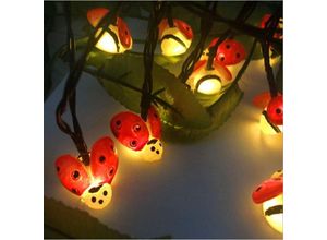 9412349244020 - Solar-Lichterkette für den Außenbereich Solar-Marienkäfer-Lichterkette 65 m 30 LEDs wasserdichte Insekten-Solarlichter für Garten Weihnachten