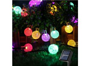 9412349244051 - Solar-Lichterkette für den Außenbereich 65 m 30 LEDs Solar-Kugel-Lichterkette 8 Modi wasserdichte Kristall-Innenbeleuchtung für Garten