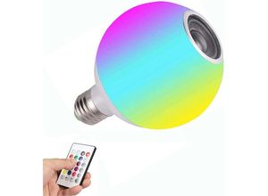 9412349244693 - E27 Bluetooth-Lautsprecher intelligente Musik-LED-Glühbirne mit Fernbedienung Audio-Glühbirnenlicht kabelloser