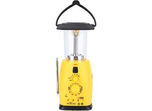 9412349266855 - LED-Campinglaterne wiederaufladbare Solarlaterne Handkurbel-Taschenlampe mit AM FM-Radio für Camping Sturm Stromausfall