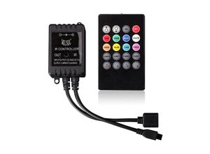 9412349272054 - 20 Tasten Streifen IR LED RGB Musik Controller Controller für LED Streifen 5M SMD 3528 5050 DC 12V LED Lichtleiste