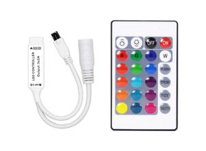 9412349272061 - LED-Fernbedienung 5V-24V 24-Tasten-RGB-LED-Controller für RGB 5050 3528 LED-Streifen mit Fernbedienung Mini-LED-Controller