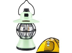 9412349278551 - Aougo - Retro-LED-Campinglaterne Vintage-ABS-LED-Laterne Retro-Multimode-Bergbeleuchtungs-Pferdelampe für Stromausfälle drinnen draußen und draußen