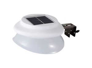 9412349280967 - Aougo - Weiße Solar-Außenwandleuchte für Zaun Haustür Wand und wasserdichte LED-Dekoleuchte (kaltweiß)