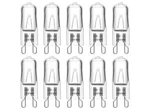 9412349291185 - Aougo - G9-Halogenlampe 40 w 230 v 480 lm 2900 k warmweiß dimmbar G9-Kapselbirnen für Kronleuchter Landschaftslampen Wandleuchten