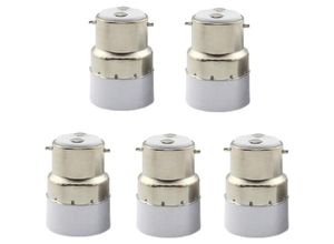 9412349293097 - Aougo - 5er-Pack B22-auf-E14-Lampensockel-Konverter B22-Sockel-Sockel-Schalter auf Standard-E14-Adapter Lampenfassung