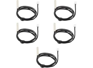 9412349297910 - Aougo - 5er-Pack wasserdichte NTC-Temperatursensorsonde 10K 1 % 3950-Thermistor 1 m Verlängerungskabel Temperaturdetektor Messgerät für