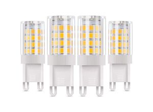 9412349303666 - G9-LED-Lampe 5 W entspricht 50 W Halogenlampen 4 Stück warmweiße 3000 K-LED-Lampen 360° Abstrahlwinkel AC85–220 V 360 lm nicht dimmbar