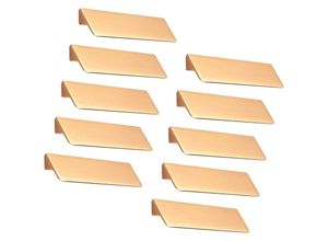 9412349309804 - Aougo - 10 Stück 128 mm Abstand Türgriffe Küchenschrank Türgriffe Schrank Schublade Schlafzimmer Möbelgriff Aluminiumlegierung mit Schrauben Gold