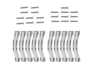 9412349309989 - 5er-Pack Schubladengriffe aus legiertem Kristall-Strasssteinen für Kommode Küchenschrank Schrank (Silber) 96 mm – 10 Stück