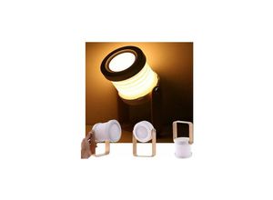 9420541001136 - Tischlampe tragbares klappbares Teleskop-Nachtlicht LED-Leselampe mit Holzgriff 3 Helligkeitsstufen einstellbare Helligkeit USB-Aufladung