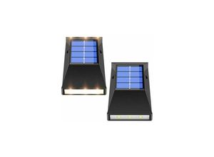 9420541003802 - 2er Set Solar led Up & Down Light Wandleuchten für den Außenbereich IP65 6 led Up & Down Lights Solar Wandleuchte für Außen Hof Garten - Weißes