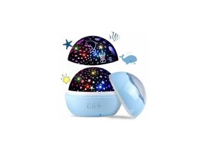 9420541012958 - Eting - Sternenhimmel LED-Projektor Baby-Nachtlicht Ocean World 2 in 1 Projektionslampe mit USB-Kabel (Blau)