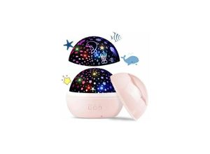 9420541012965 - Eting - Sternenhimmel LED-Projektor Baby-Nachtlicht Ocean World 2 in 1 Projektionslampe mit USB-Kabel (Rosa)