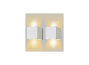 9420541014044 - Eting - Indoor Wandleuchte 12W 2Pcs Moderne Wasserdichte IP65 Einstellbare Lampe Up Down Design 3000K Warmweiß