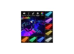 9420541015362 - Eting - Auto-LED-Innenbeleuchtung 72 LED-Multicolor-Musik mit Sound-Active-Funktion und kabelloser Fernbedienung dc 12V