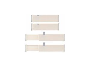 9420541018875 - Modularer Kunststoff-Schubladenteiler (4er-Set) – 375 x 10 cm – erweiterbarer Schubladenteiler – Küche Schlafzimmer Badezimmer Büro Schrank und