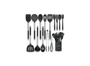 9420541030600 - Eting - 15 Piece Heat Resistant Silicone Cooking Utensil Set with Black Non-Stick Stainless Steel Handles