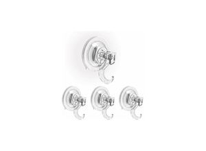 9420541032123 - Set of 4 Wall Suction Cup Hooks Bathroom Suction Cup Towel Holder Hooks Kitchen Utensil Shower Window Glass Tile Key Coat Dish Cloth Hanger Entrance