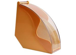 9420541050585 - Acryl Kaffeefilterhalter mit Deckel Fächerförmig Filterpapier staubdicht Aufbewahrungsbox Spender Container Gelb