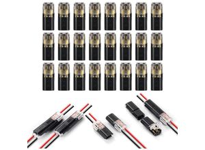 9421322151453 - Keyoung - 2-poliger Kabelstecker 24 Stück Autostecker 18-24AWG Draht-Schnellspleiß-Crimpstecker wasserdichter Kabelstecker