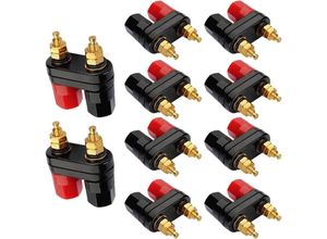 9421322151859 - 10 Paare lautsprecher terminal buchsen für bananensteckerAMP Terminal Endstufe 2-Weg Bananenstecker-JackAudio Lautsprecher Terminal bananenbuchse