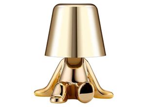 9439081380649 - Swyeoot - Tischlampe mit Touch Steuerung Thinker Statue Gold Man Dekorative Schreibtischlampe Dimmbare Nachttischlampe für Schlafzimmer Wohnzimmer