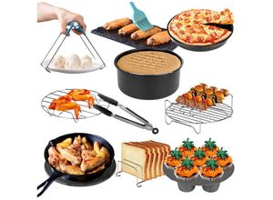 9441000410238 - Luftfritteusen-Zubehör (12 Sets) -8 Zoll das Luftfritteusen-Zubehör geeignet für 40QT-8QT-Luftfritteusen aller Marken - Swanew