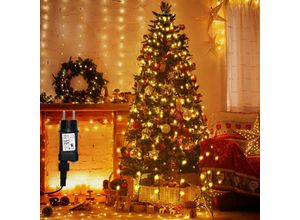 9441000411709 - Swanew - 280 LEDs Lichterkette Weihnachtsbaum 28m Außen Christbaumbeleuchtung mit Ring led Baummantel 8 Lichtmodi Warmweiß - Warmweiß