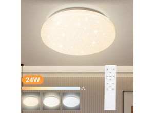 9441000412904 - Swanew - 24W led Deckenleuchte Beleuchtung Licht Energiesparlampen Fernbedienung Dimmbar - Kaltweiß und Warmweiß