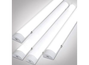 9441000417565 - Swanew - Réglette led étanche tubes led interconnectable traversante Blanc Neutre IP65 Plafonnier led pour locaux pièces humides 60cm 18W