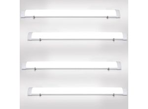 9441000417572 - Réglette led étanche tubes led interconnectable traversante Blanc Neutre IP65 Plafonnier led pour locaux pièces humides 120cm 36W - Swanew