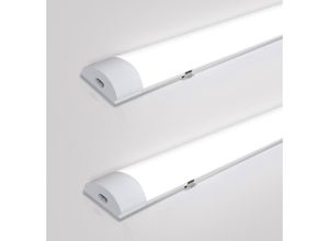 9441000417589 - Réglette led étanche tubes led interconnectable traversante Blanc Neutre IP65 Plafonnier led pour locaux pièces humides 150cm 48W - Swanew