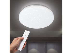 9441000424099 - Swanew - 24W led Deckenleuchte mit Sternenhimmel-Effekt und Dimmbarkeit für moderne Deckenstrahler mit Fernbedienung - Kaltweiß und Warmweiß