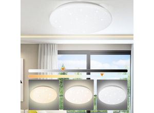 9441000424112 - Swanew - 24W led Deckenleuchte mit Sternenhimmel-Effekt und Dimmbarkeit für Tageslicht mit Fernbedienung - Kaltweiß und Warmweiß