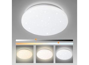 9441000424150 - Swanew - 24W led Deckenleuchte mit Sternenhimmel-Effekt und Dimmbarkeit für Deckenlicht im Keller mit Fernbedienung - Kaltweiß und Warmweiß