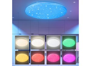 9441000424266 - Swanew - 24W led Deckenleuchte mit Sternenhimmel-Effekt Bürobeleuchtung Sternenlicht Fernbedienung und RGB-Farbwechsel - rgb