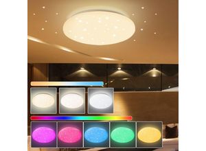 9441000424273 - Swanew - 24W led Deckenleuchte mit Sternenhimmel-Effekt Badezimmerlampen Fernbedienung und RGB-Beleuchtung - rgb