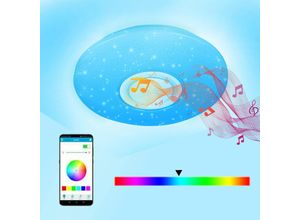 9441000424556 - SWANEW 36W LED Deckenleuchte mit Sternenhimmel-Effekt Leuchte Panellampe Remote und Bluetooth-Musik - RGB