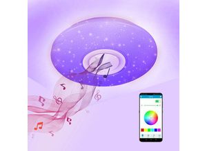 9441000424563 - SWANEW 36W LED Deckenleuchte mit ultradünnem Sternenhimmel-Effekt APP-Steuerung und Bluetooth-Musik - RGB