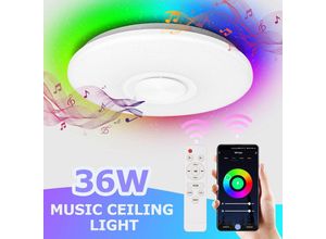 9441000428325 - Swanew - Lustre de plafond led 36W avec effet ciel étoilé moderne pour la chambre musique Bluetooth et éclairage rgb