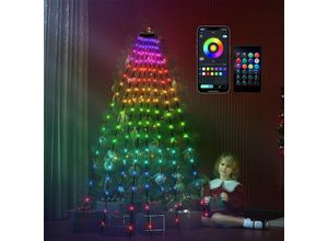 9441000444066 - Einfeben - Christbaumbeleuchtung 8 Modi 160 led Lichterkette Dekor APP-Kontrolle Hochzeit