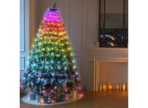 9441000444950 - Swanew - led Lichterkette Weihnachtsbaum Christbaumbeleuchtung Tanzhalle 2m 160 LEDs APP-Kontrolle led Baummantel Bunt