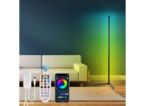 9441000567499 - 7W led Stehleuchte rgb Stehlampe Ecklampe Dimmbar Farbwechsel Eckleuchte Wohnzimmer mit Fernbedienung und APP-Steuerung 156CM - Schwarz - Vingo 9441000567499 - 7W led Stehleuchte rgb Stehlampe Ecklampe Dimmbar Farbwechsel Eckleuchte Wohnzimmer mit Fernbedienung und APP-Steuerung 156CM - Schwarz - Vingo