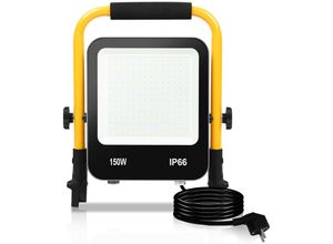 9441001032538 - Randaco - TolleTour Fluter stativ 150W led Fluter Flutlicht Kaltweiß Gelb Stativ Baustrahler Scheinwerfer Baulampe Außenbereich Innen Garten Garage