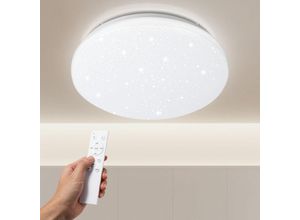 9441001240117 - Tolletour - 24W led Deckenleuchte mit Sternenhimmel-Effekt und Dimmbarkeit für Beleuchtungspanels mit Fernbedienung - Kaltweiß und Warmweiß